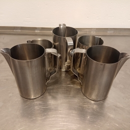 5 stainless steel jugs